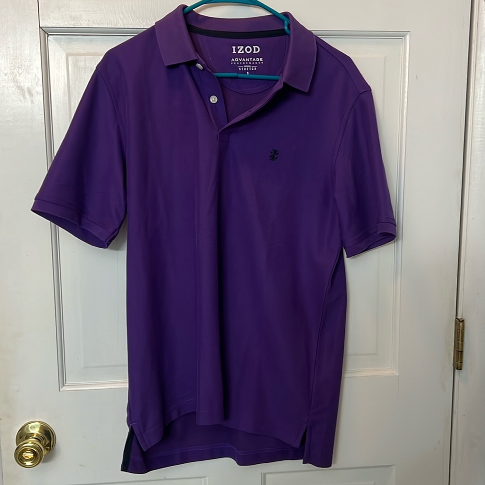 Mens small Izod‎ advantage performance stretch purple polo. Only worn once